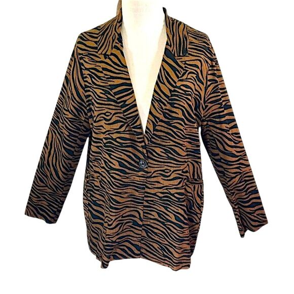 Lipslide Blazer Jacket XL Linen Blend Lightweight NWOT - Picture 1 of 11